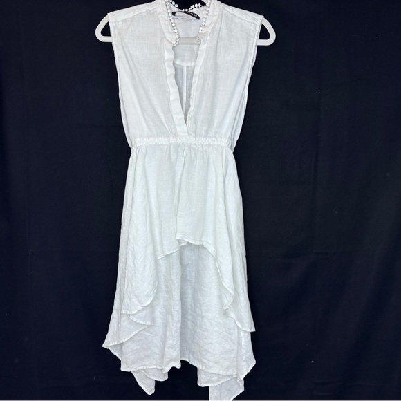 ZARA high-low linen tunic S - Picture 3 of 7